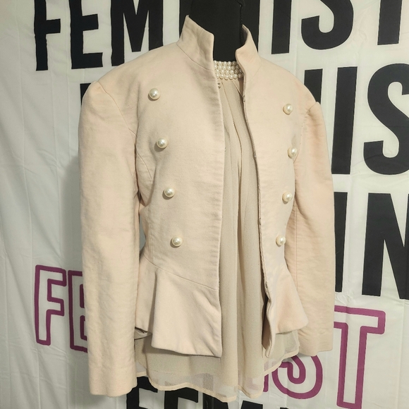 Zara Jackets & Blazers - LIKE 4 DISCOUNT Peplum Doublet Waist Coat with Luxury Pearl Buttons